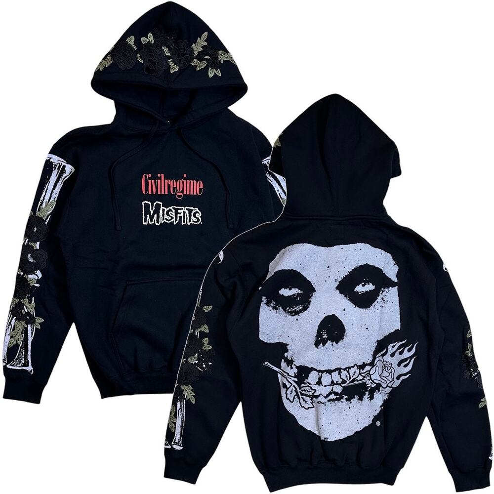 Civil Regime X Misfit Black Roses Hoodie